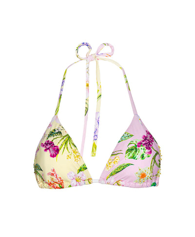 Paradise Bloom Embroidered Triangle Top