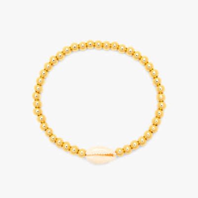 Cowrie Ball Bead Stretch Bracelet