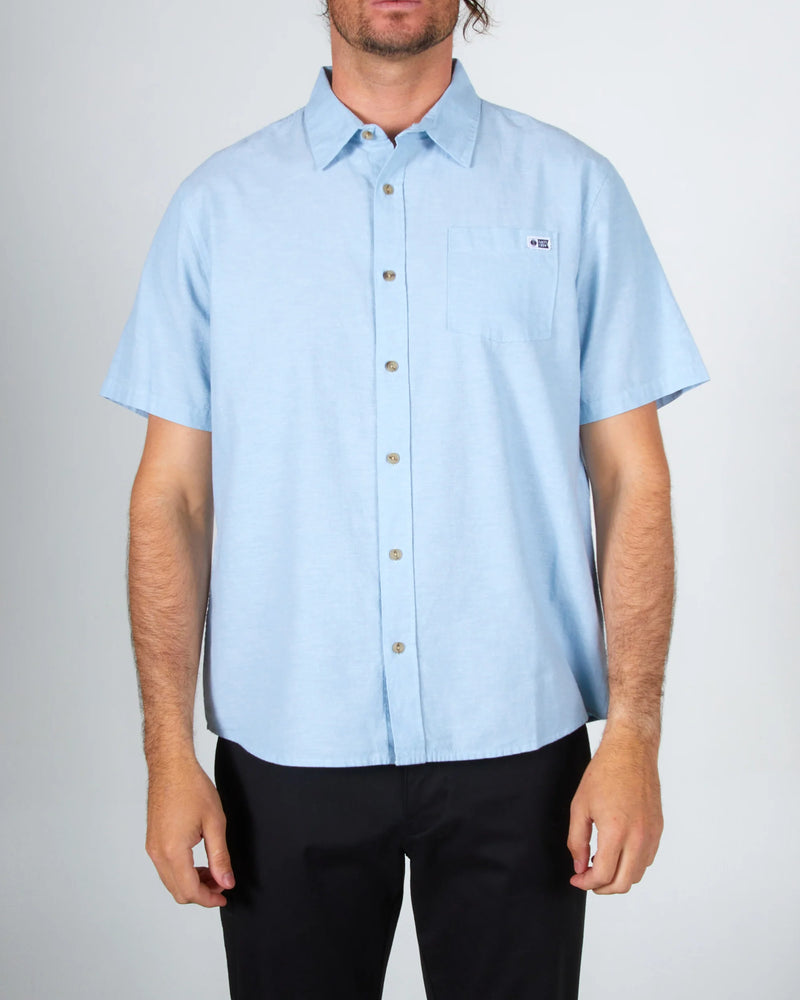 Topstitch Short Sleeve Woven
