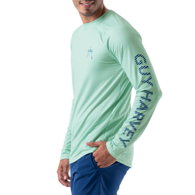 Men's Sail Stripes Performance Raglan Sun Protection Top