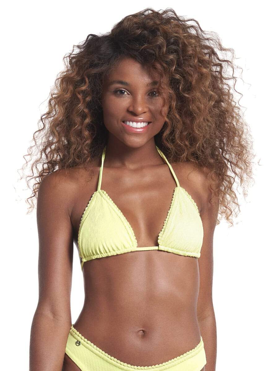 Maaji Butter Yellow Triangle Bikini Top