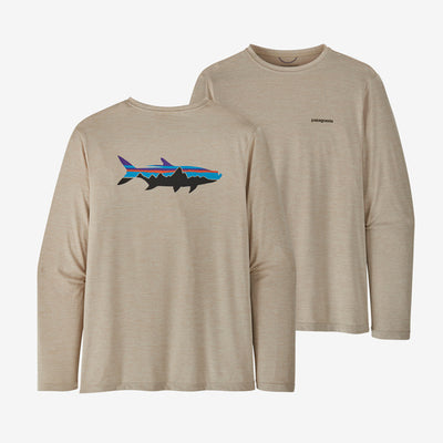 Men's Long Sleeve Cap Cool Daily Fish Graphic Shirt