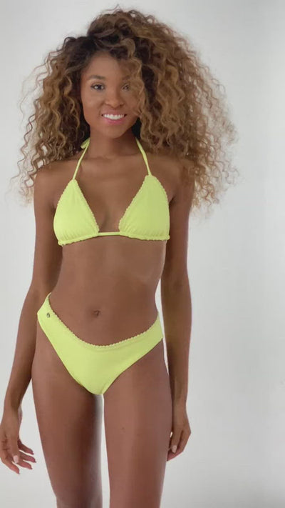 Maaji Butter Yellow Triangle Bikini Top