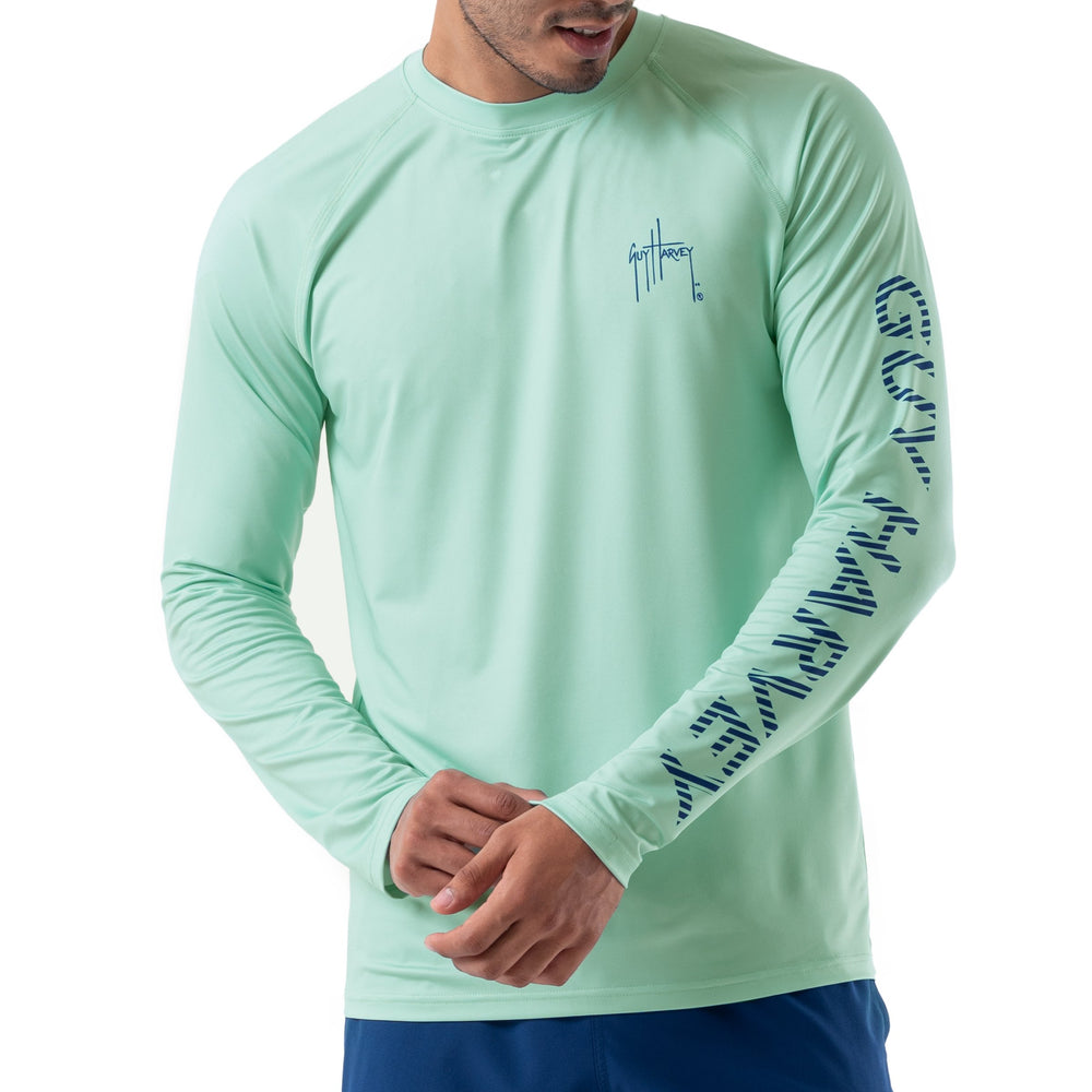 Men's Sail Stripes Performance Raglan Sun Protection Top