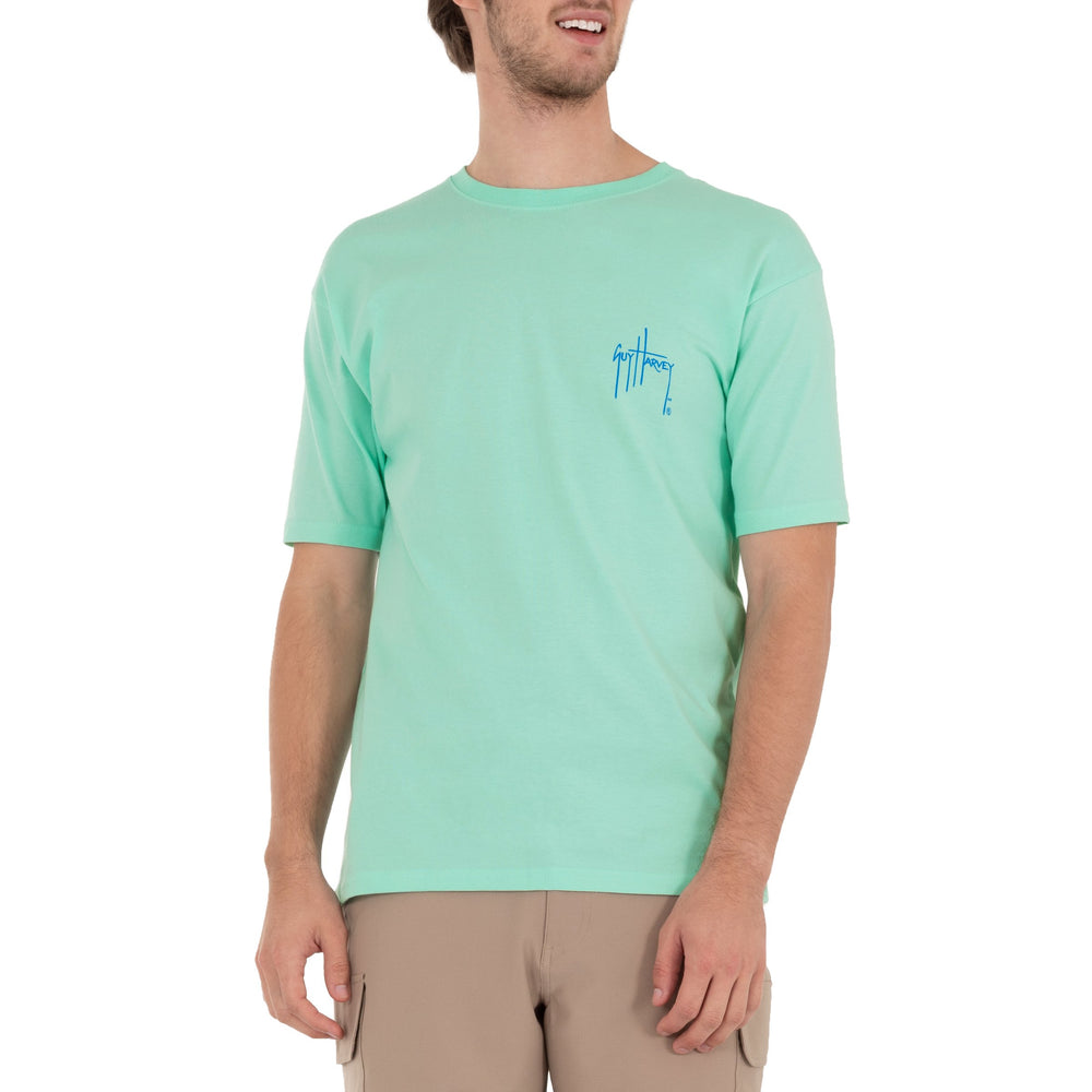 Men's Short Sleeve Marlin Sketch Crew Neck T-Shirt