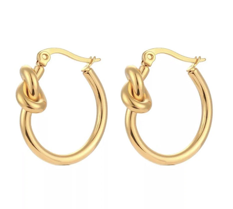 Knot Hoops Earrings