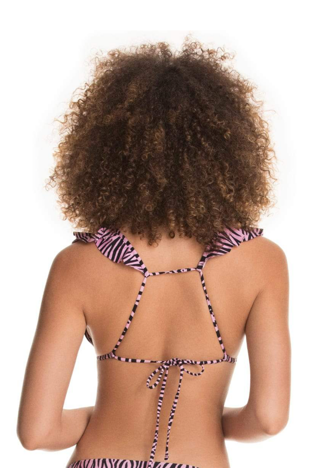 Maaji Striped Fantasy Pirouette Ruffle Triangle Bikini Top