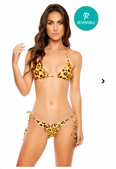 Luli Wild Wavy Ruched Tie Side Bottom