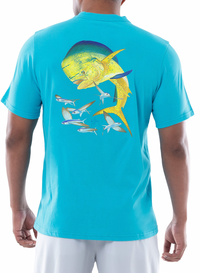 Men's Short Sleeve Bull Dolphin Crew Neck T-Shirt