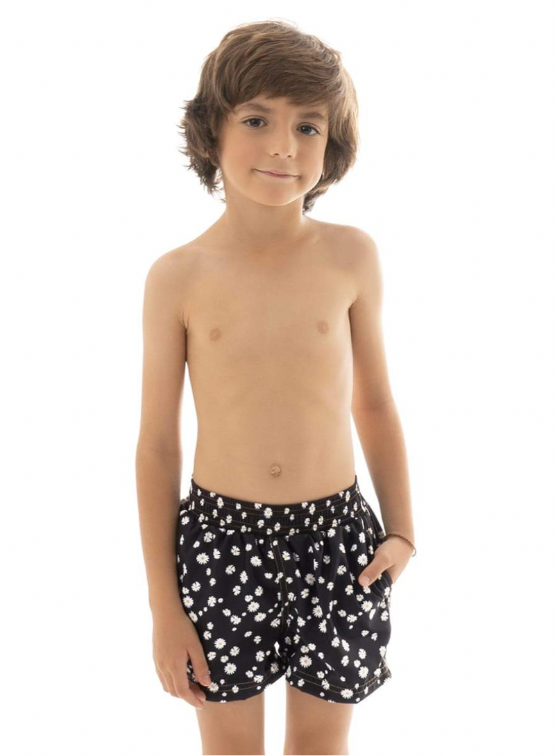 Maaji Boys Black Daisy Boardshort