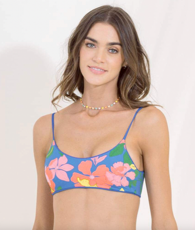 Maya Blue Lanai Sporty Bralette Bikini Top