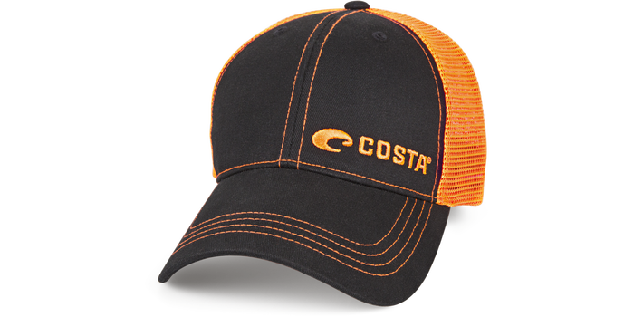 Costa Neon Trucker Black Twill Hat